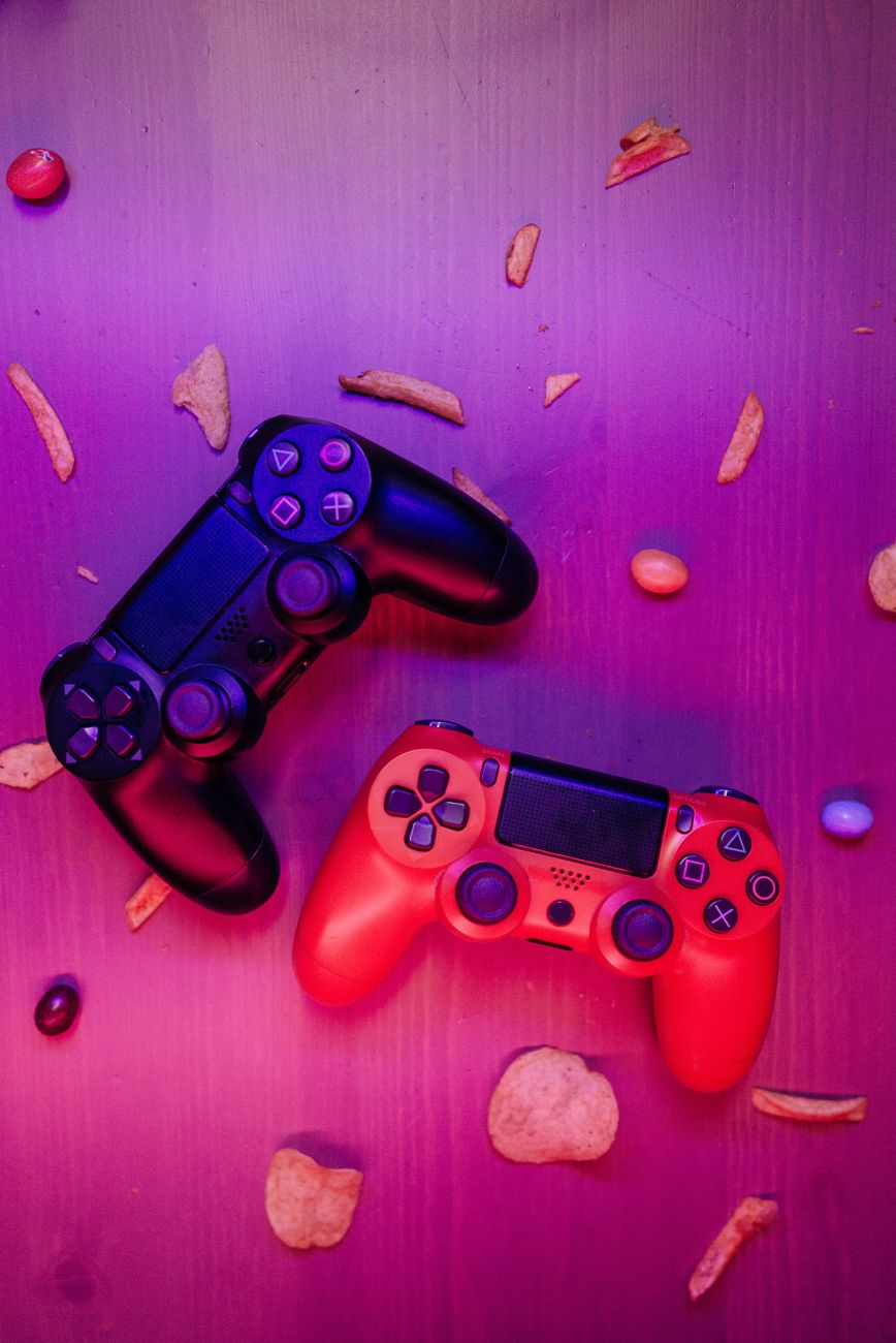 Vaporwave style console controller setup